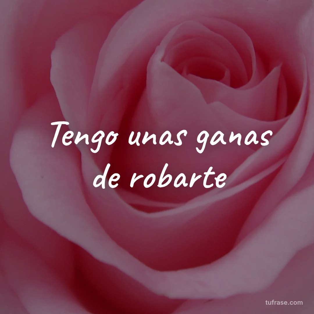 Tengo unas ganas de robarte