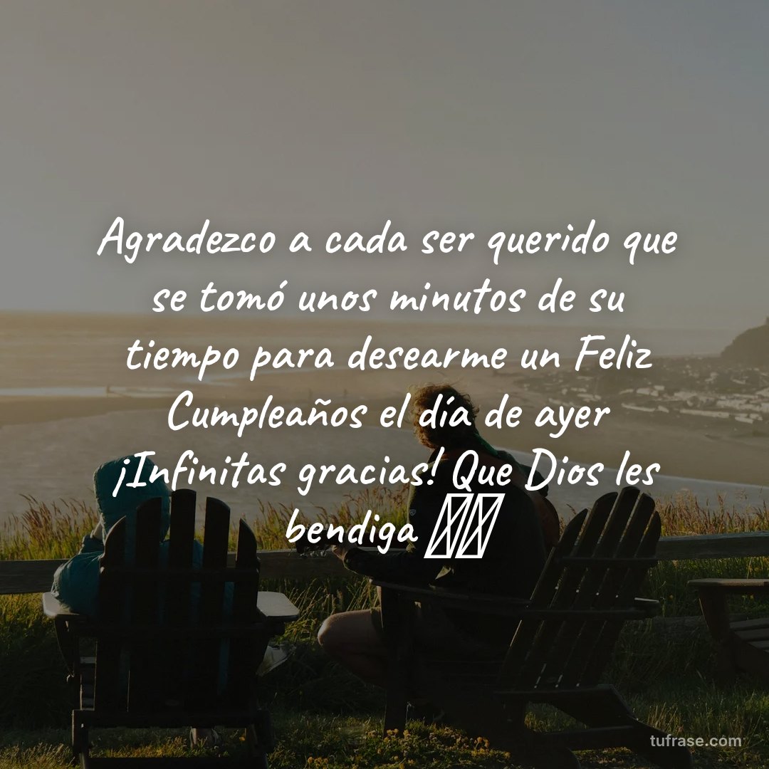 Agradezco a cada ser querido que se tomó unos minutos de su tiempo para desearme un Feliz Cumpleaños el día de ayer ¡Infinitas gracias! Que Dios les bendiga 🙏🏻