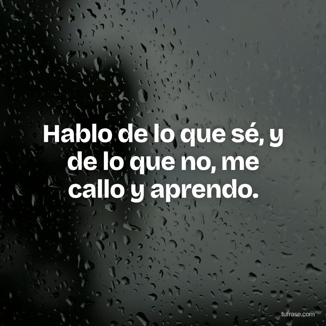 Hablo de lo que sé, y de lo que no, me callo y aprendo.