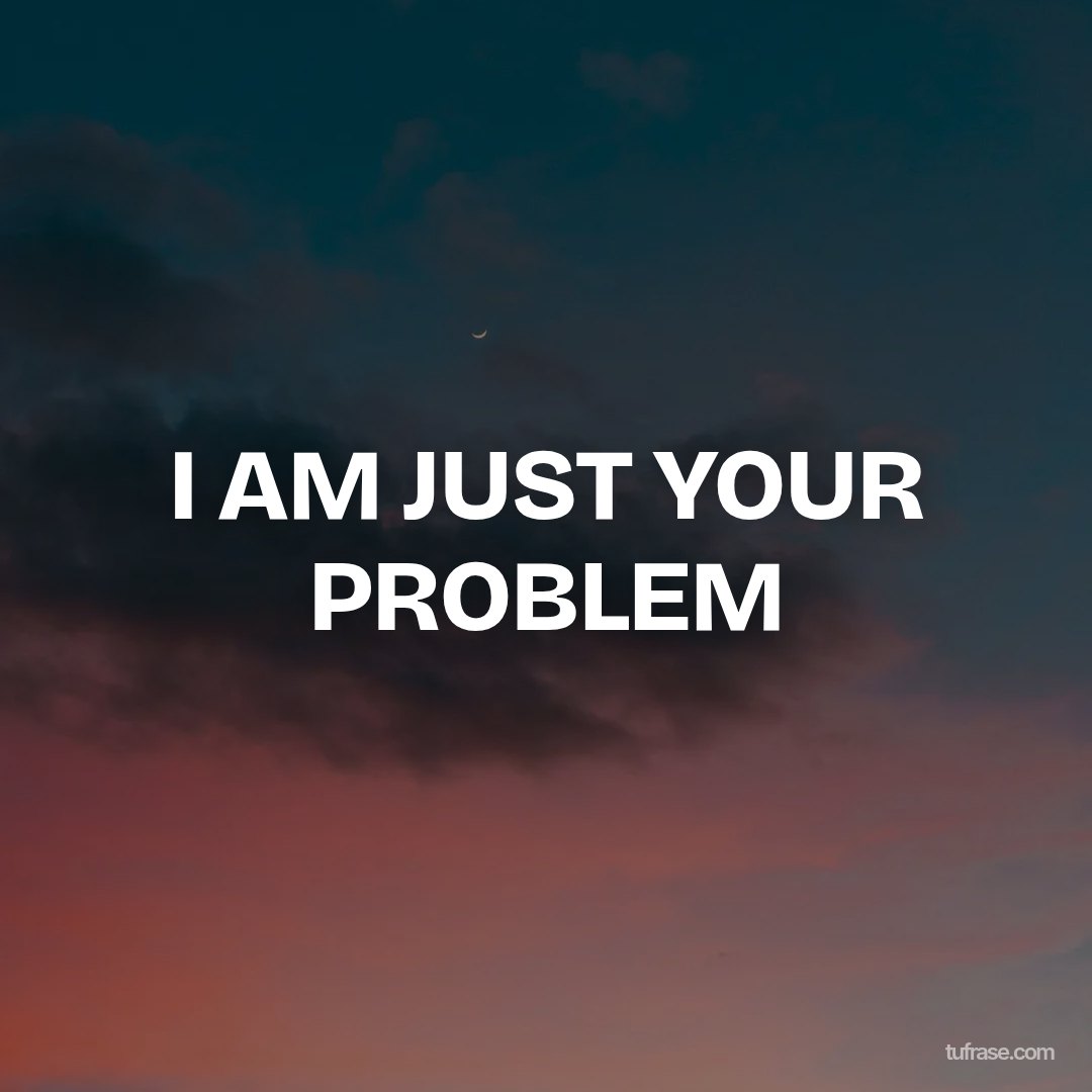 I AM JUST YOUR PROBLEM