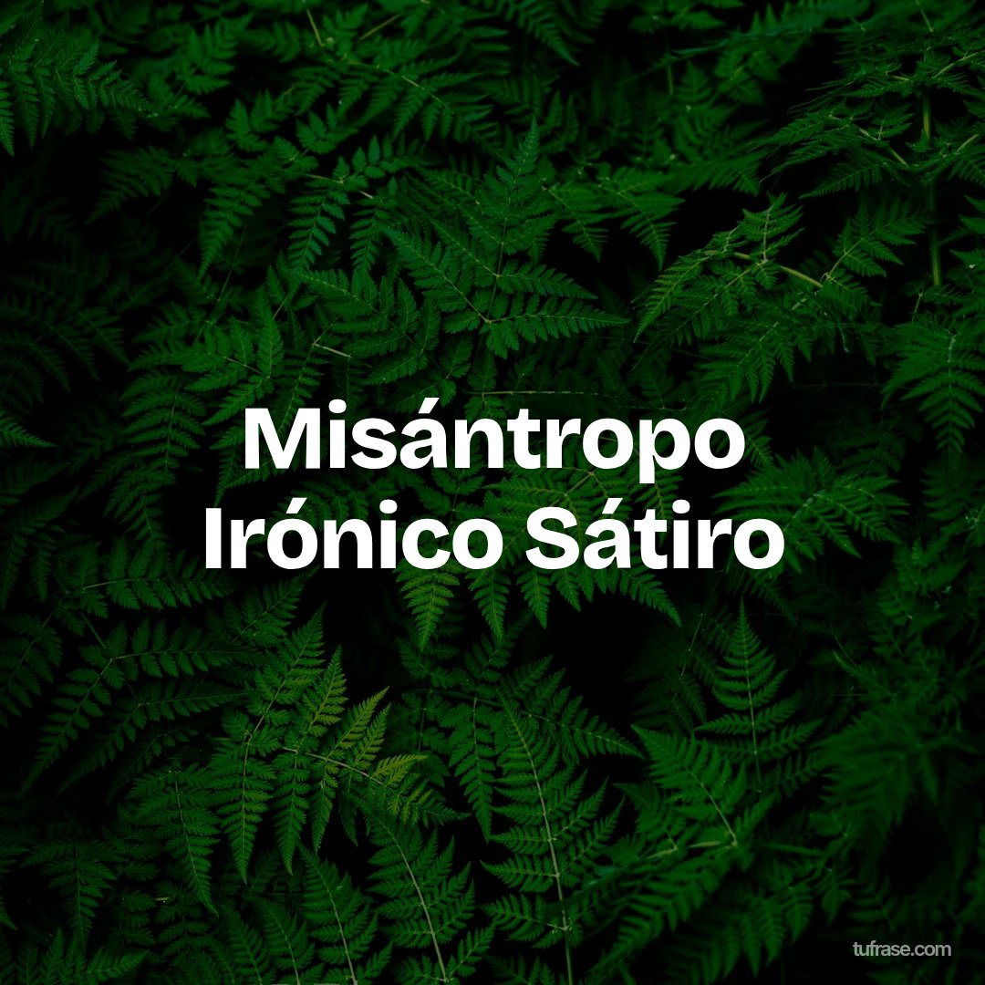 Misántropo Irónico Sátiro