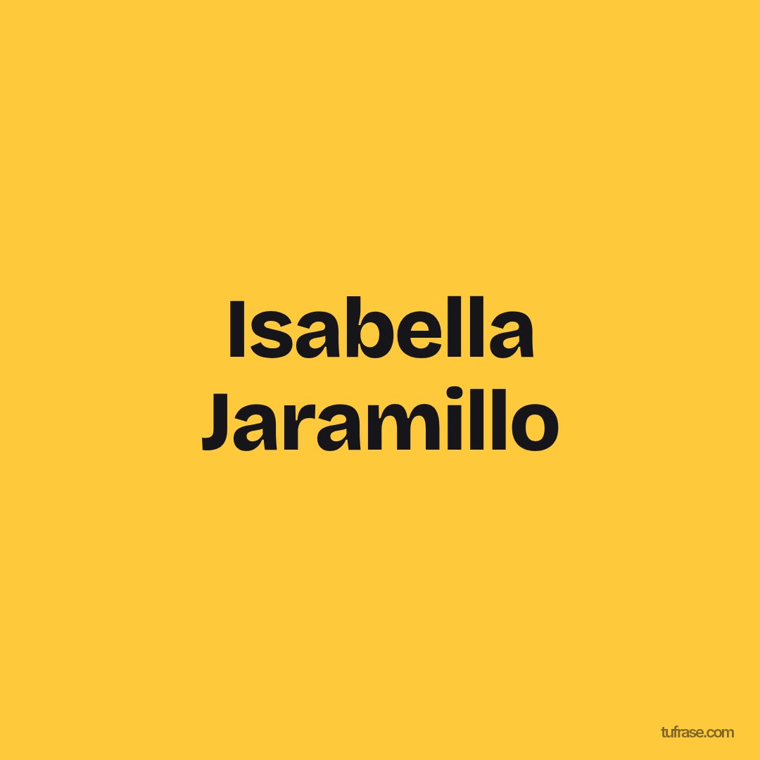 Isabella Jaramillo