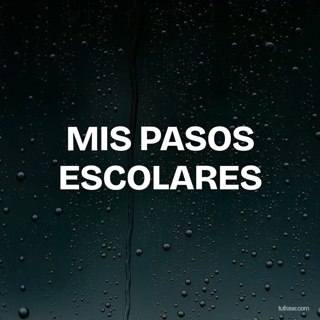 MIS PASOS ESCOLARES