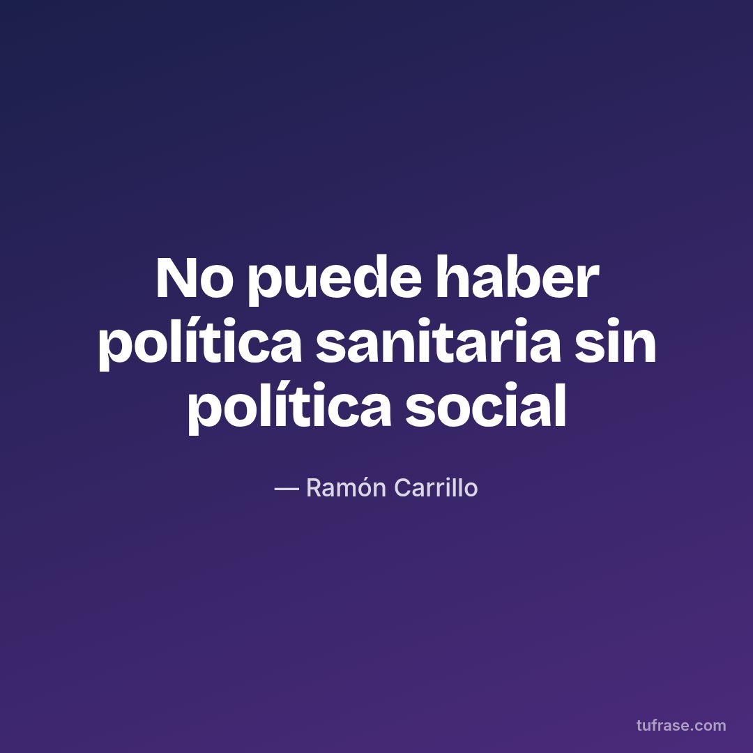 No puede haber política sanitaria sin política social