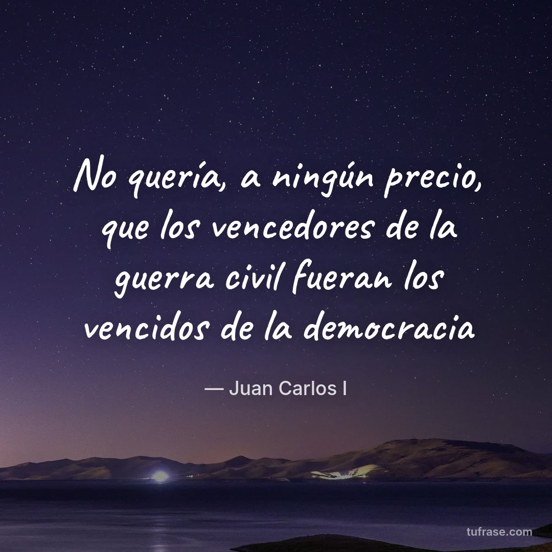 No quería, a ningún precio, que los vencedores de la guerra civil fueran los vencidos de la democracia