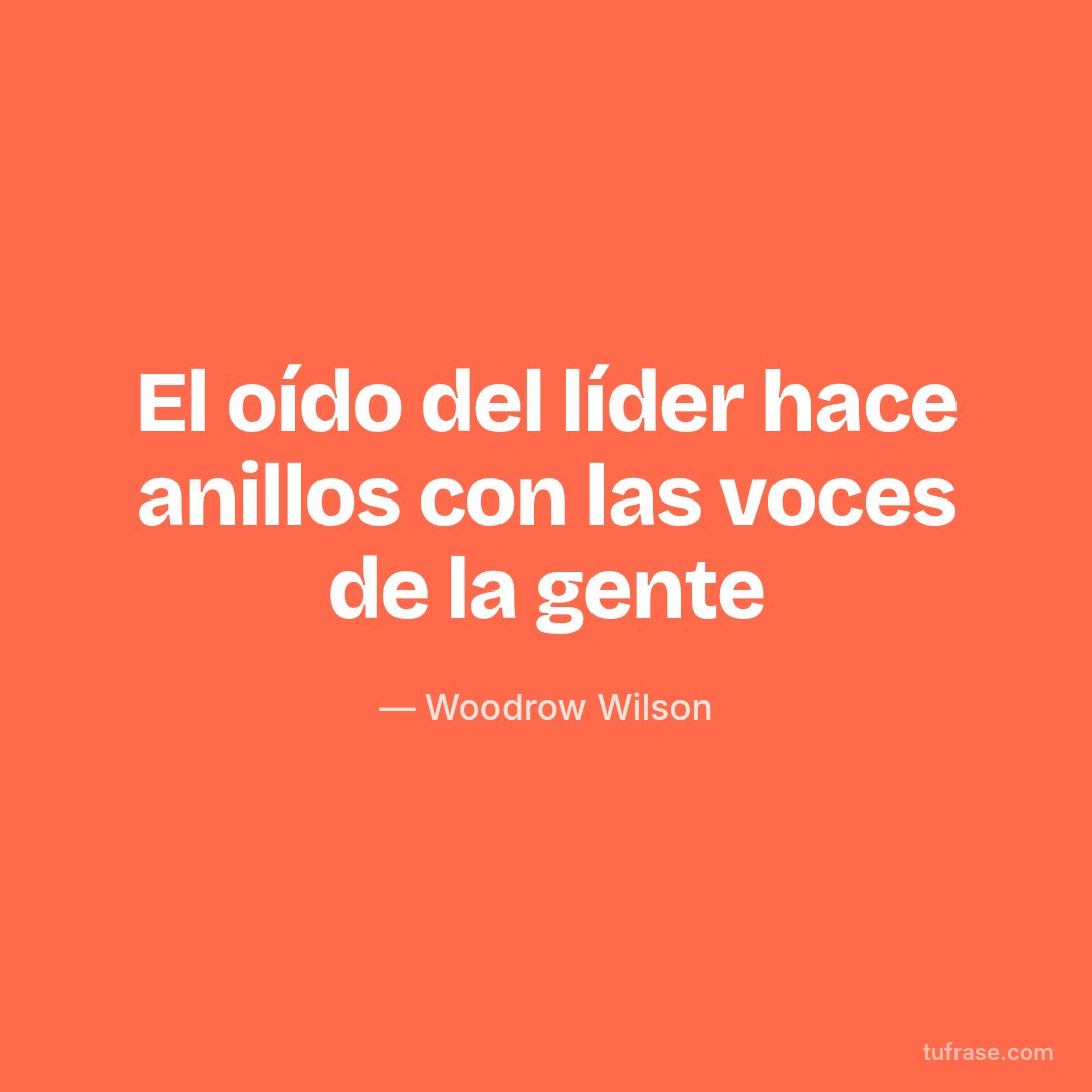 El oído del líder hace anillos con las voces de la gente