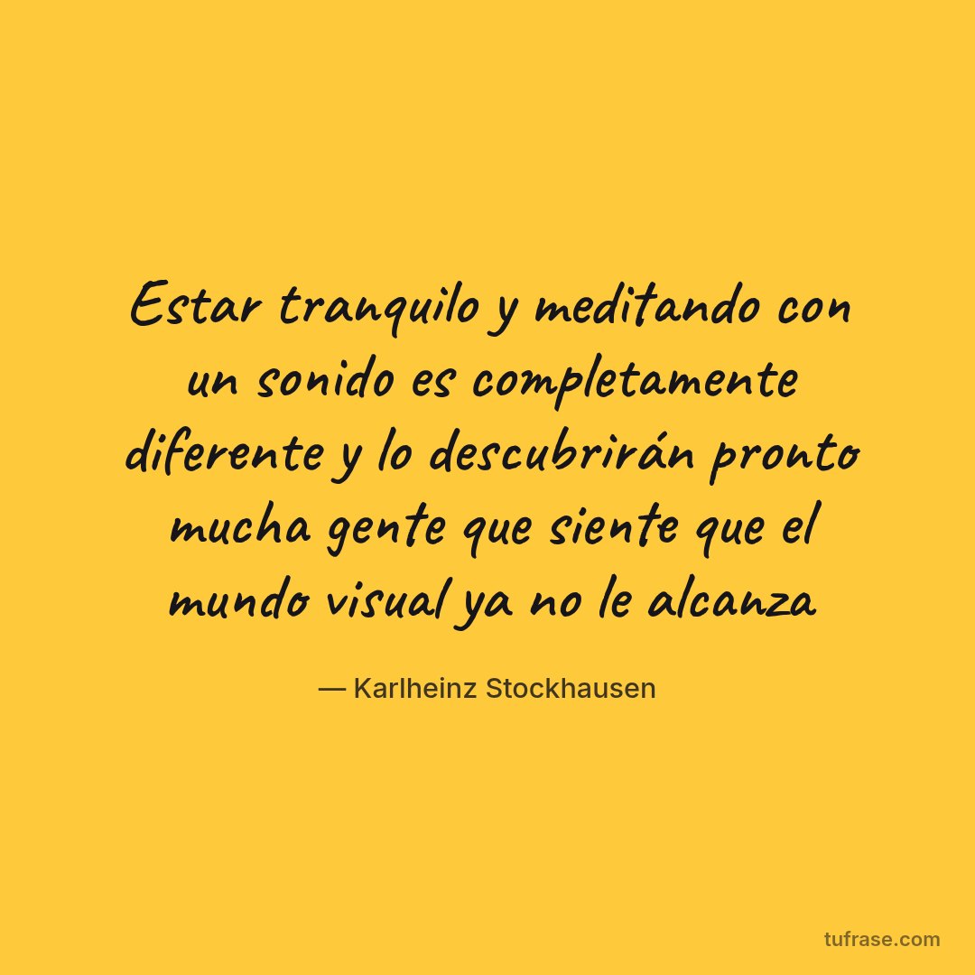 Estar tranquilo y meditando con un sonido es completamente diferente y lo descubrirán pronto mucha gente que siente que el mundo visual ya no le alcanza