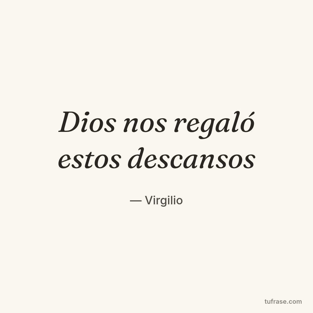 Dios nos regaló estos descansos