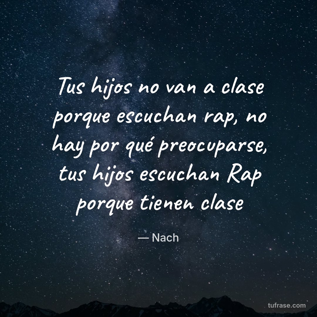 Tus hijos no van a clase porque escuchan rap, no hay por qué preocuparse, tus hijos escuchan Rap porque tienen clase