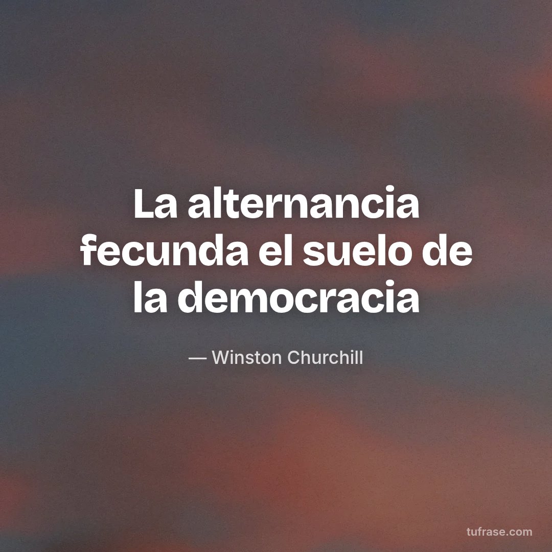 La alternancia fecunda el suelo de la democracia
