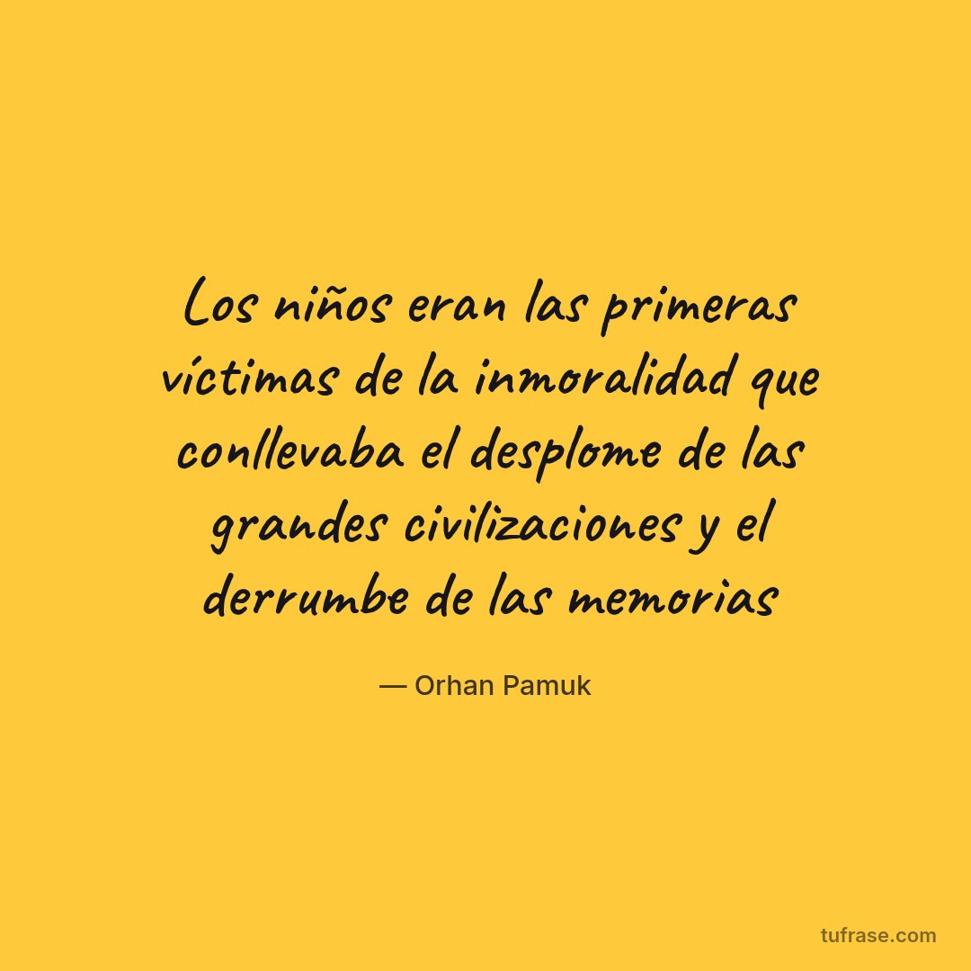 Los niños eran las primeras víctimas de la inmoralidad que conllevaba el desplome de las grandes civilizaciones y el derrumbe de las memorias