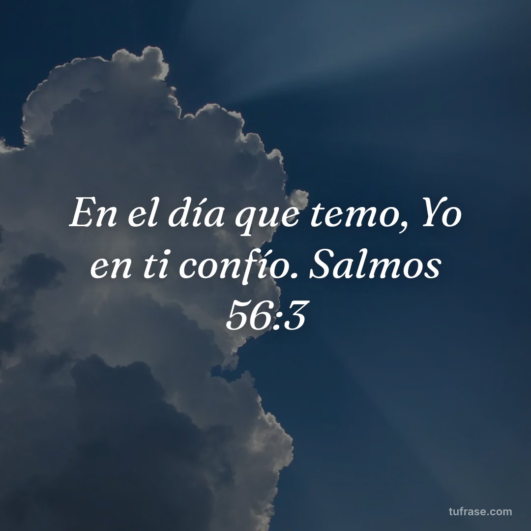 En el día que temo, Yo en ti confío. Salmos 56:3