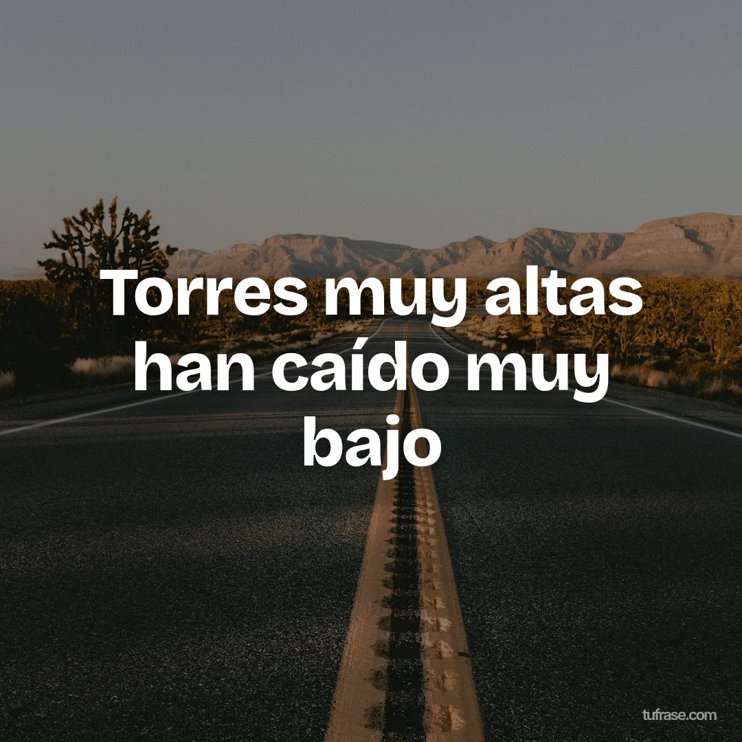 Torres muy altas han caído muy bajo