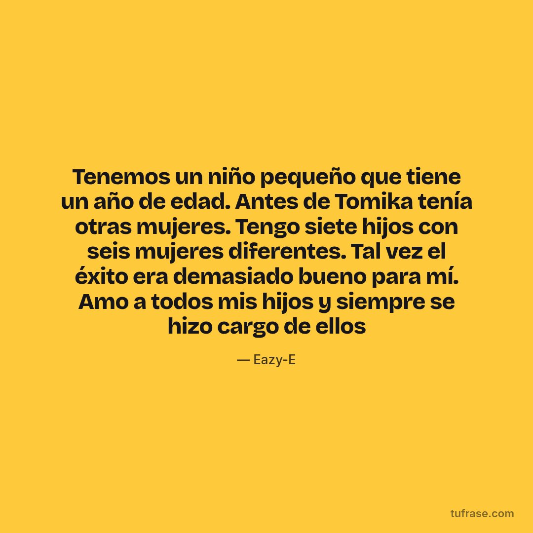 Tenemos un niño pequeño que tiene un año de edad. Antes de Tomika tenía otras mujeres. Tengo siete hijos con seis mujeres diferentes. Tal vez el éxito era demasiado bueno para mí. Amo a todos mis hijos y siempre se hizo cargo de ellos