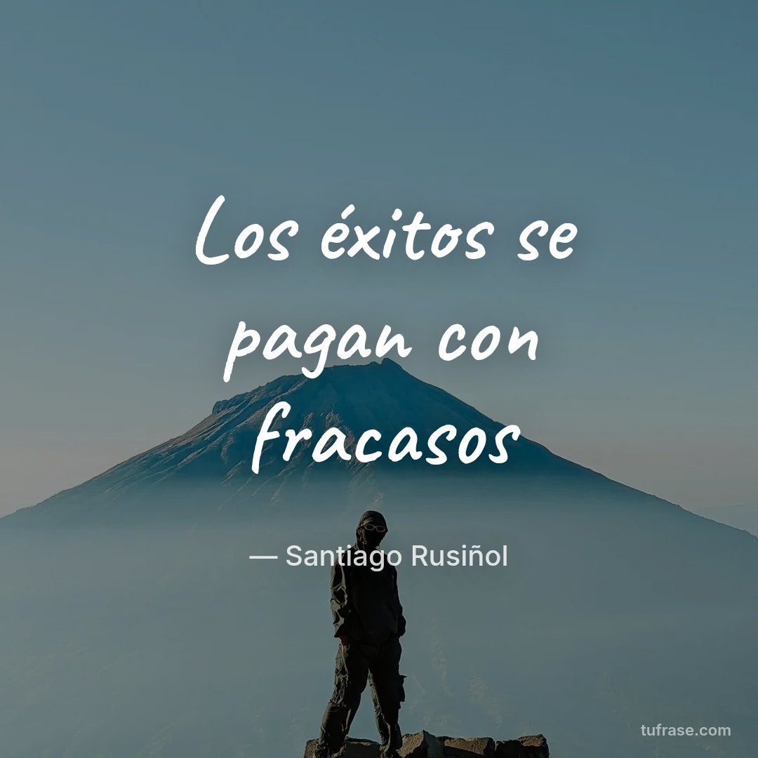 Los éxitos se pagan con fracasos