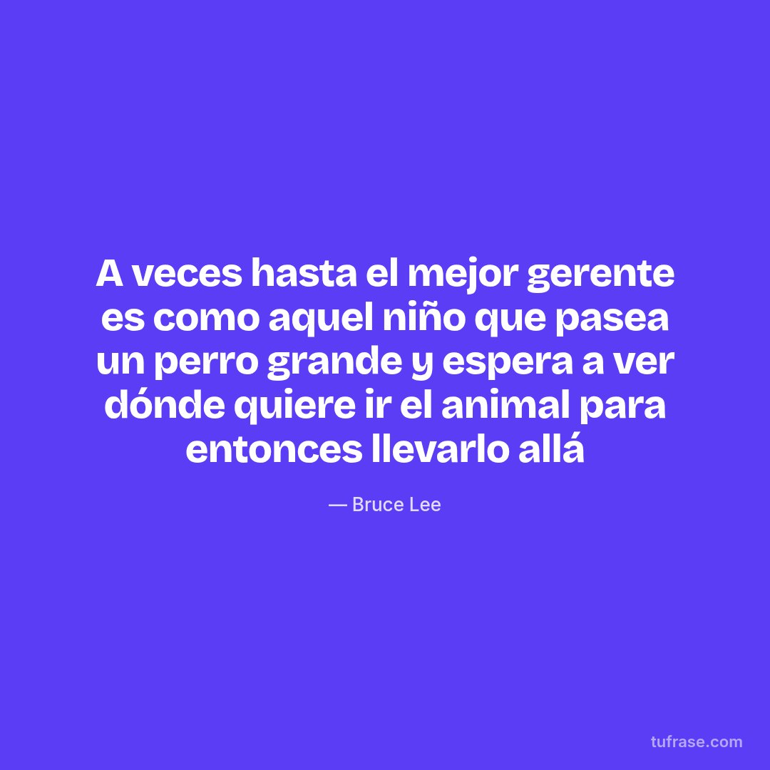 A veces hasta el mejor gerente es como aquel niño que pasea un perro grande y espera a ver dónde quiere ir el animal para entonces llevarlo allá