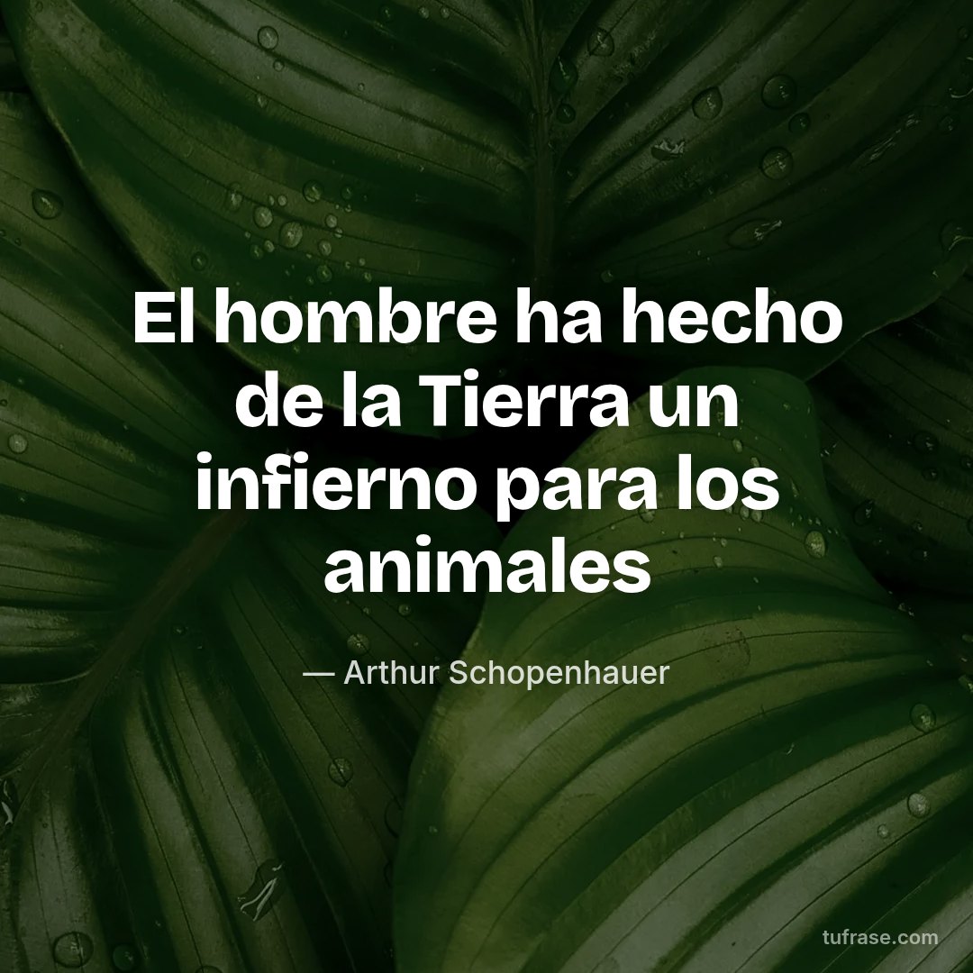 El hombre ha hecho de la Tierra un infierno para los animales