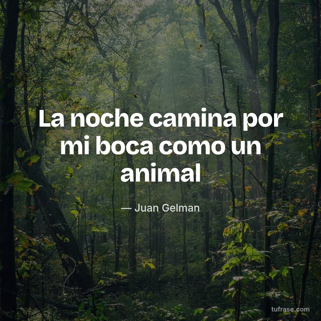 La noche camina por mi boca como un animal