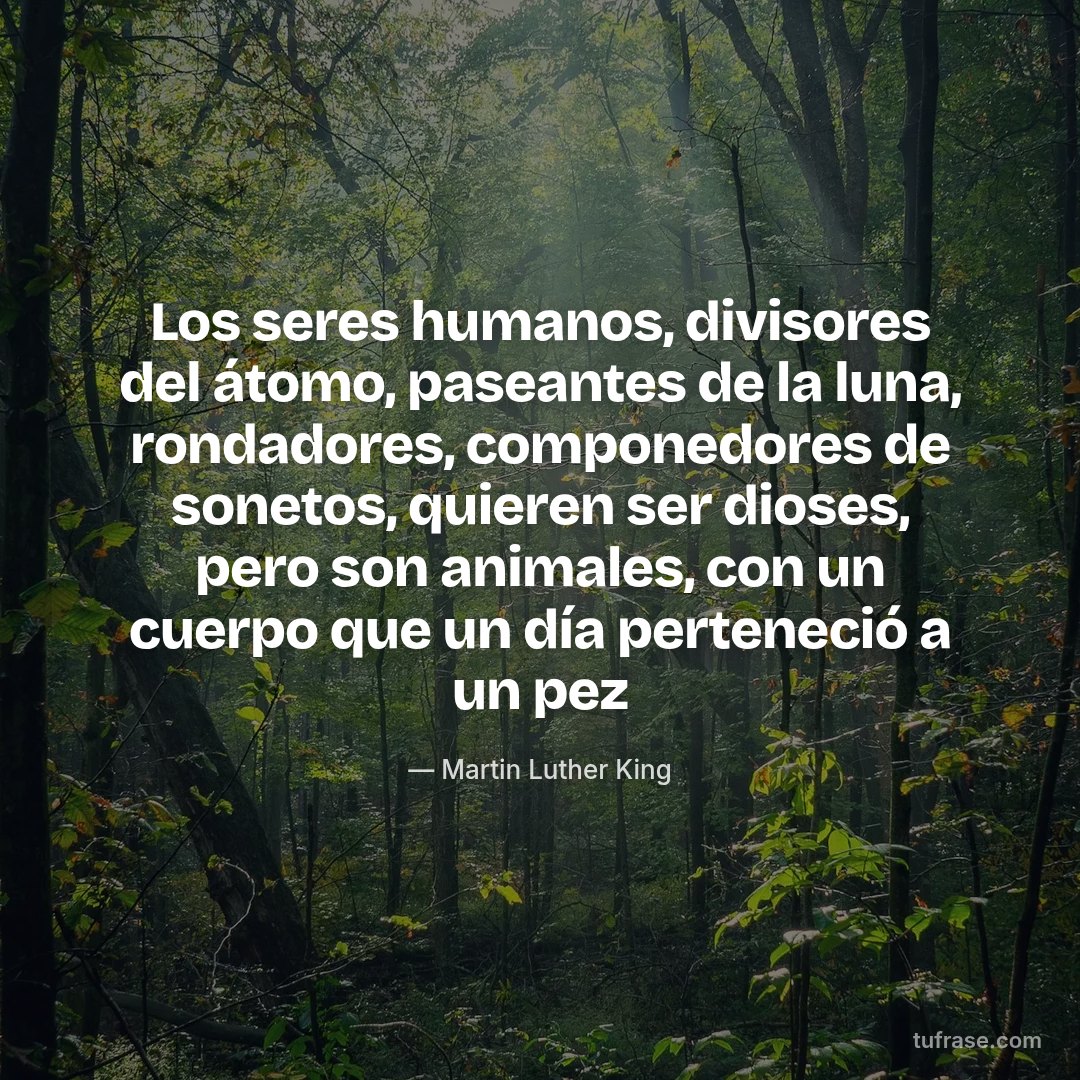 Los seres humanos, divisores del átomo, paseantes de la luna, rondadores, componedores de sonetos, quieren ser dioses, pero son animales, con un cuerpo que un día perteneció a un pez