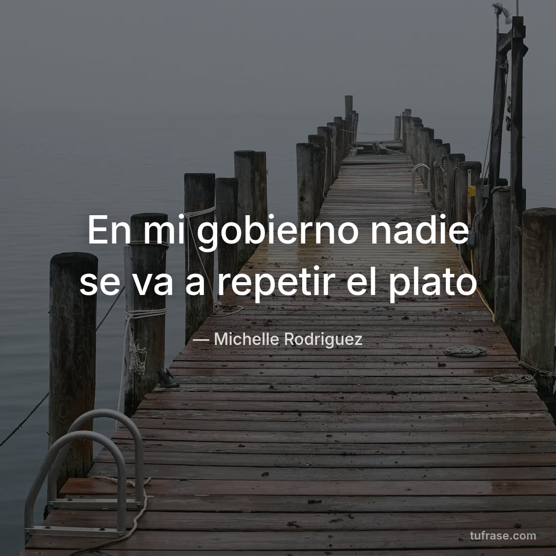 En mi gobierno nadie se va a repetir el plato