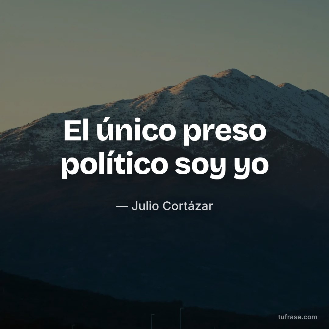 El único preso político soy yo