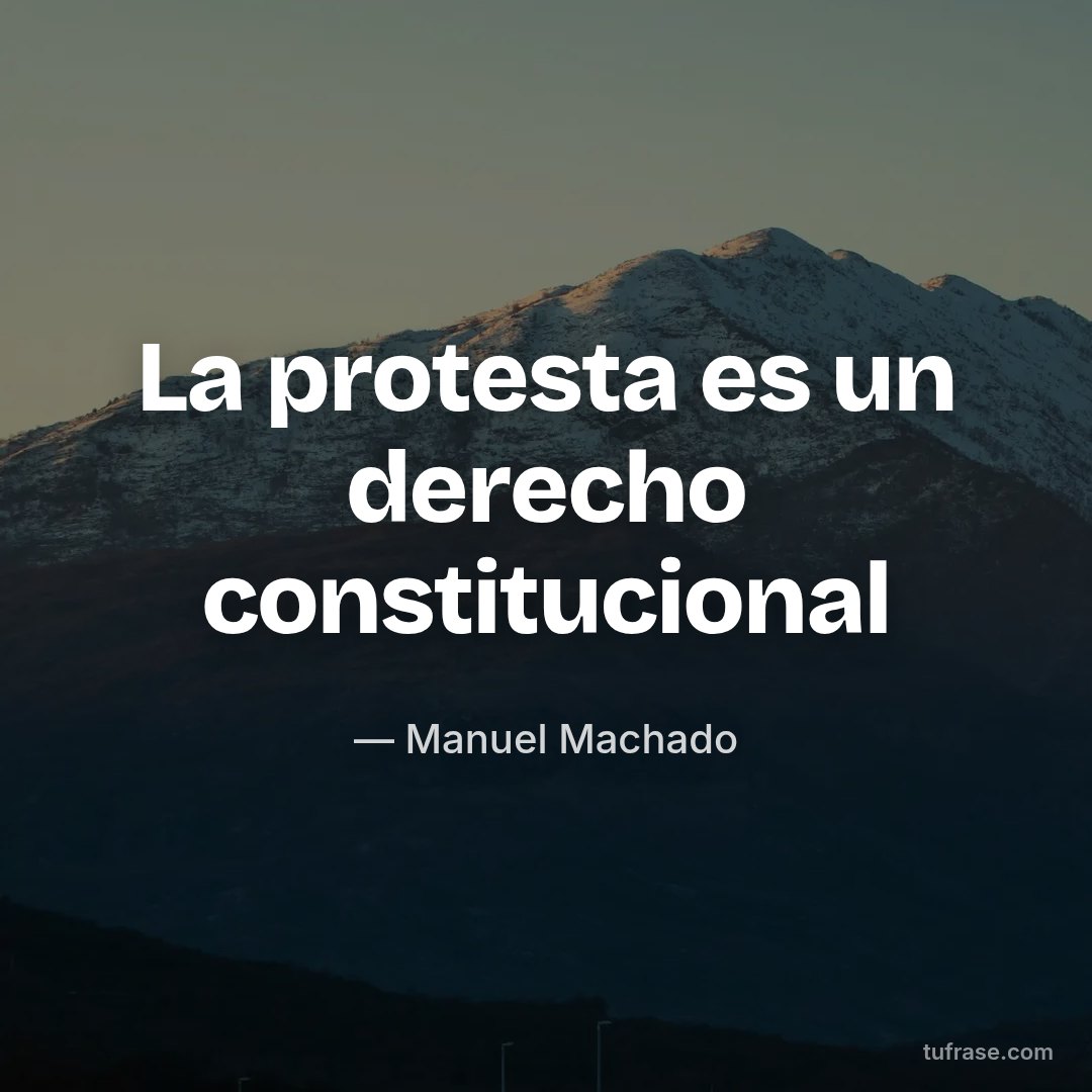 La protesta es un derecho constitucional
