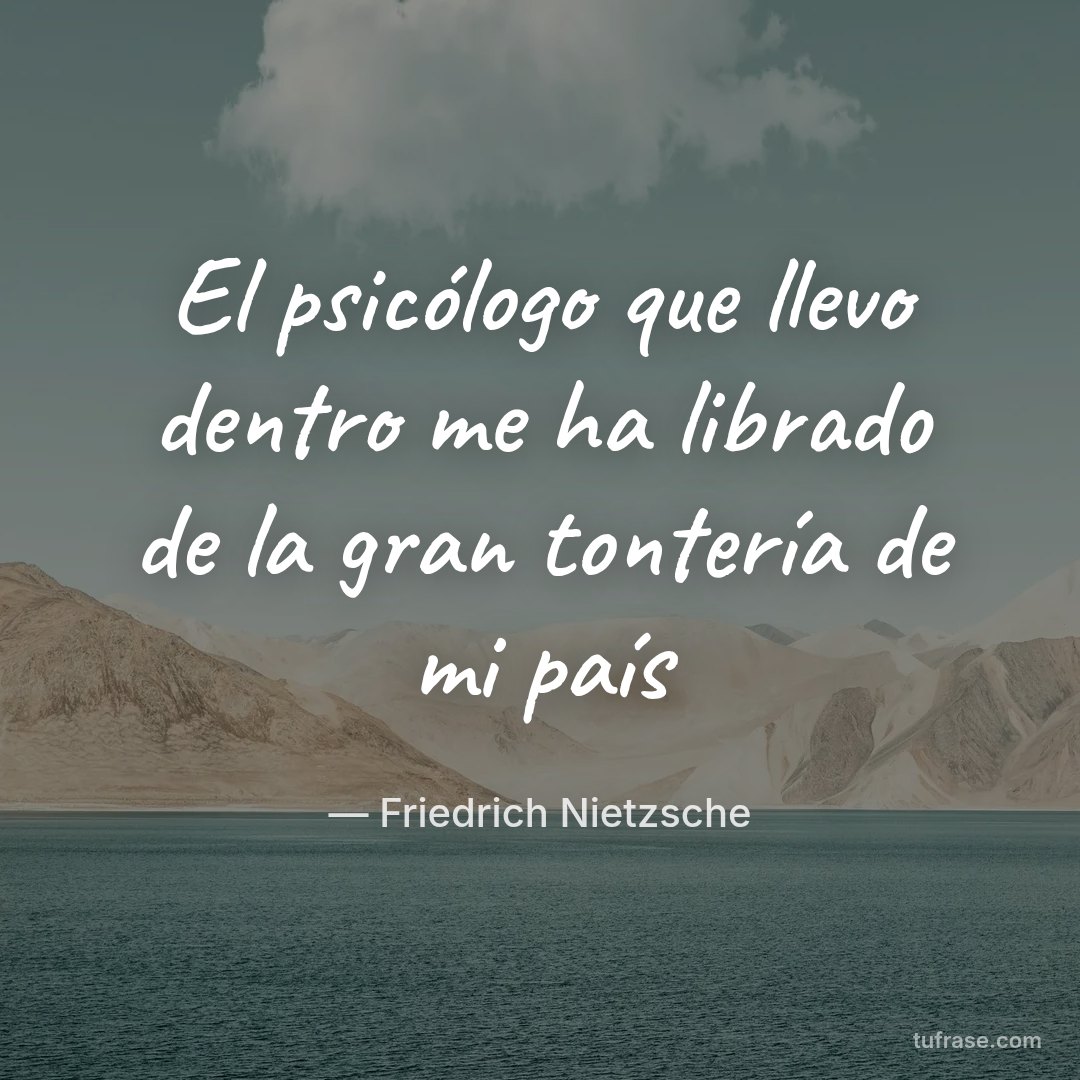 El psicólogo que llevo dentro me ha librado de la gran tontería de mi país