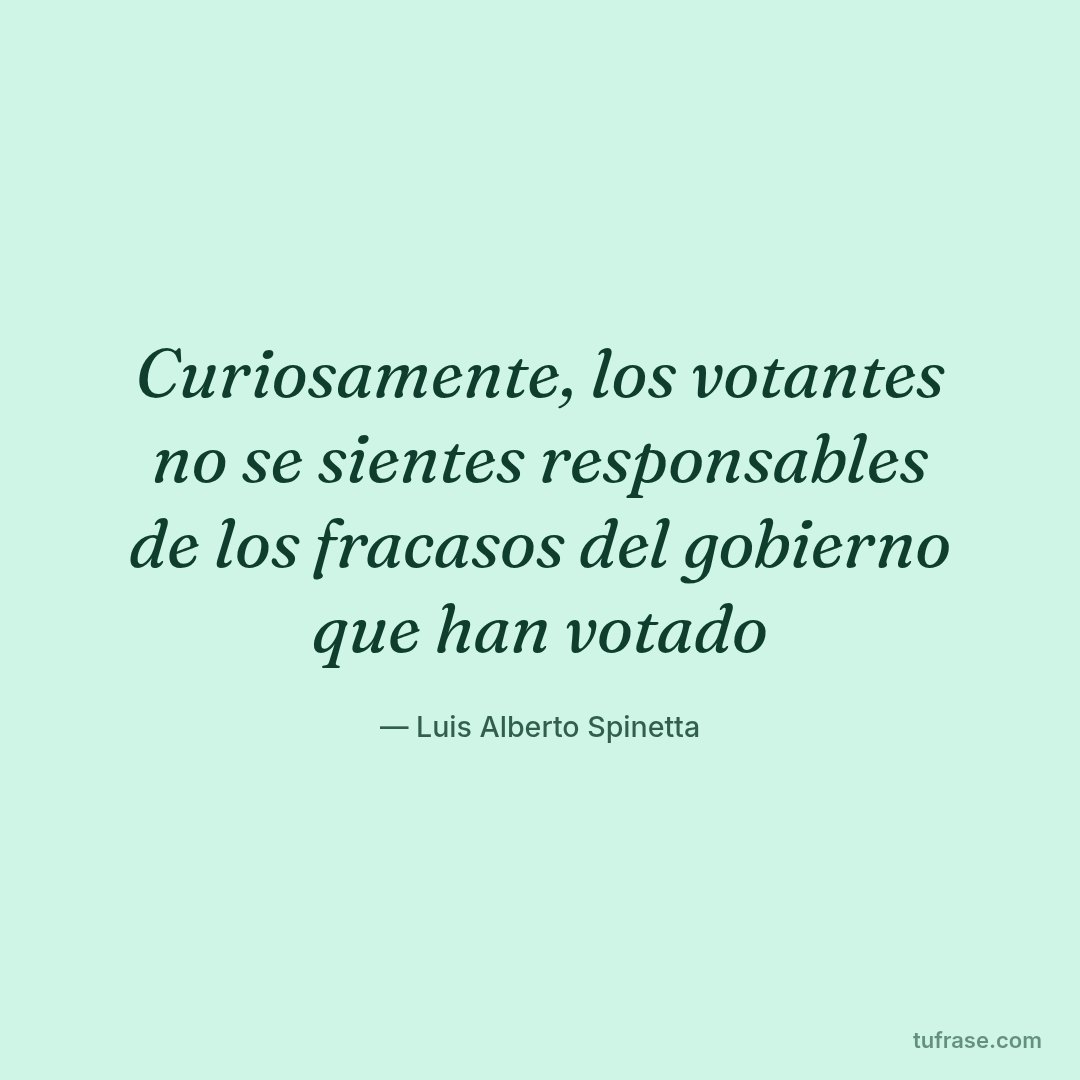 Curiosamente, los votantes no se sientes responsables de los fracasos del gobierno que han votado