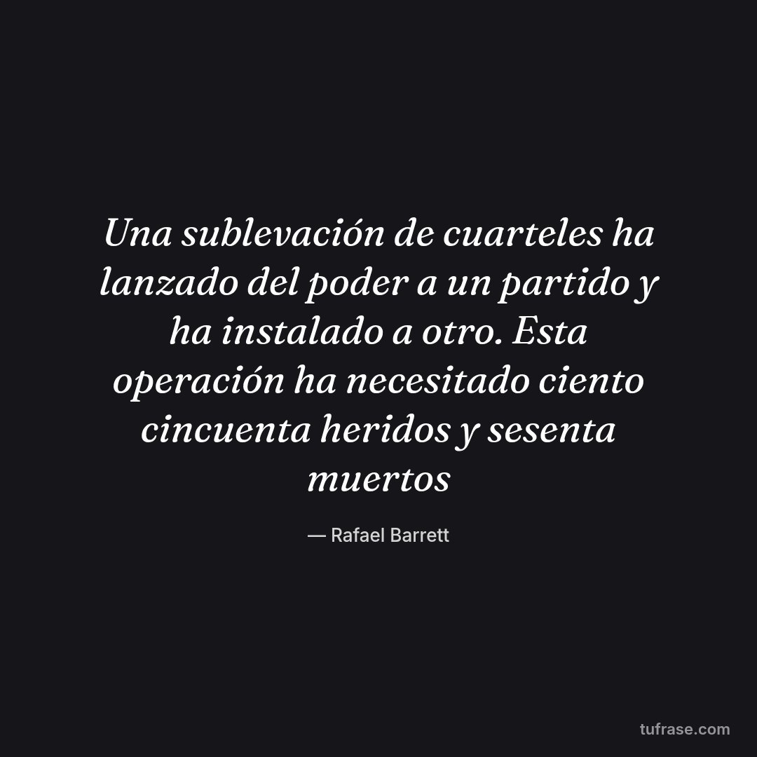 Una sublevación de cuarteles ha lanzado del poder a un partido y ha instalado a otro. Esta operación ha necesitado ciento cincuenta heridos y sesenta muertos