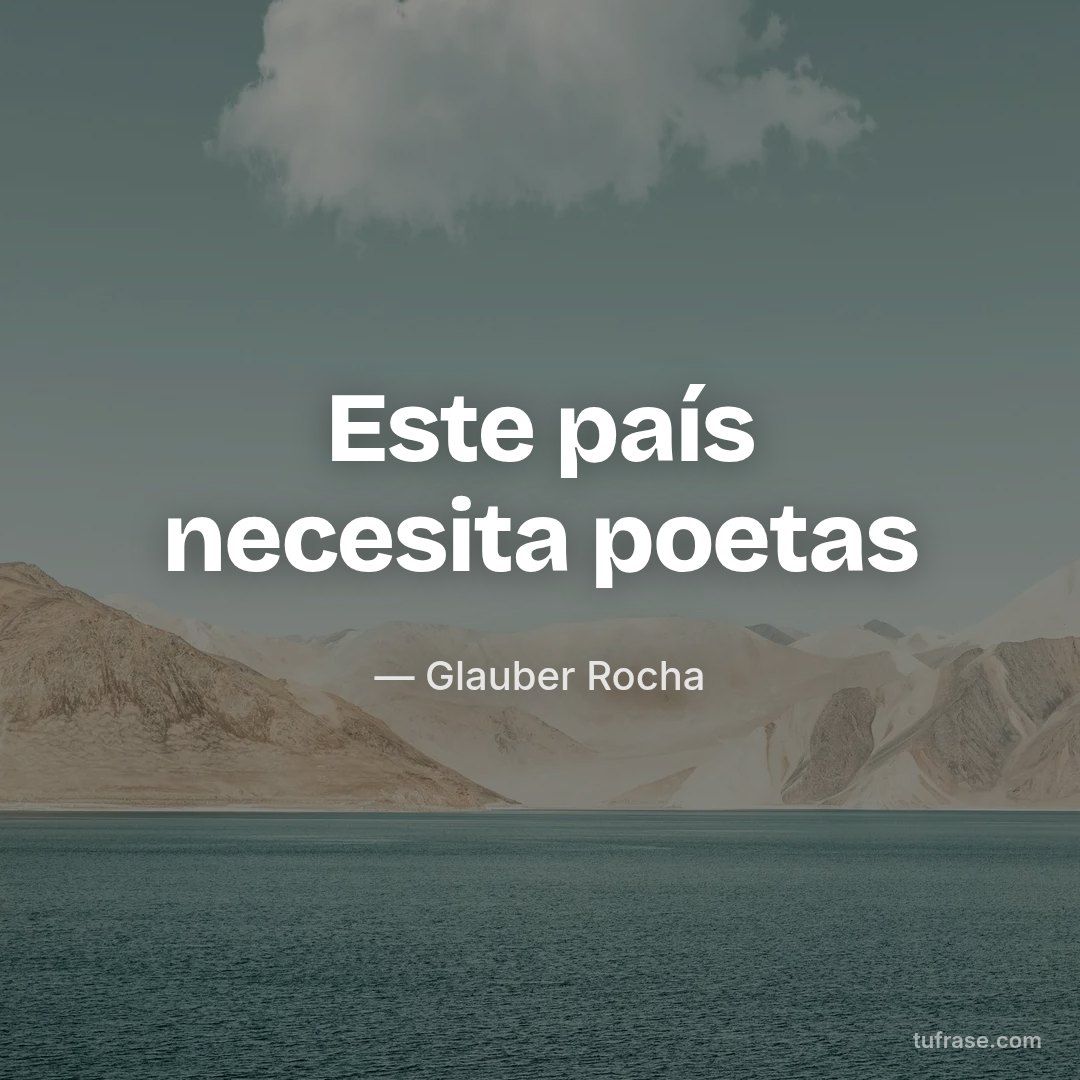 Este país necesita poetas