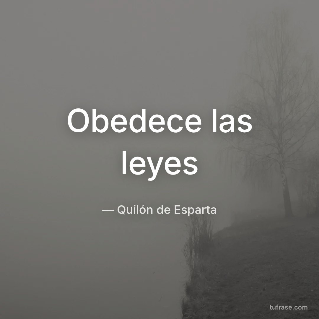 Obedece las leyes