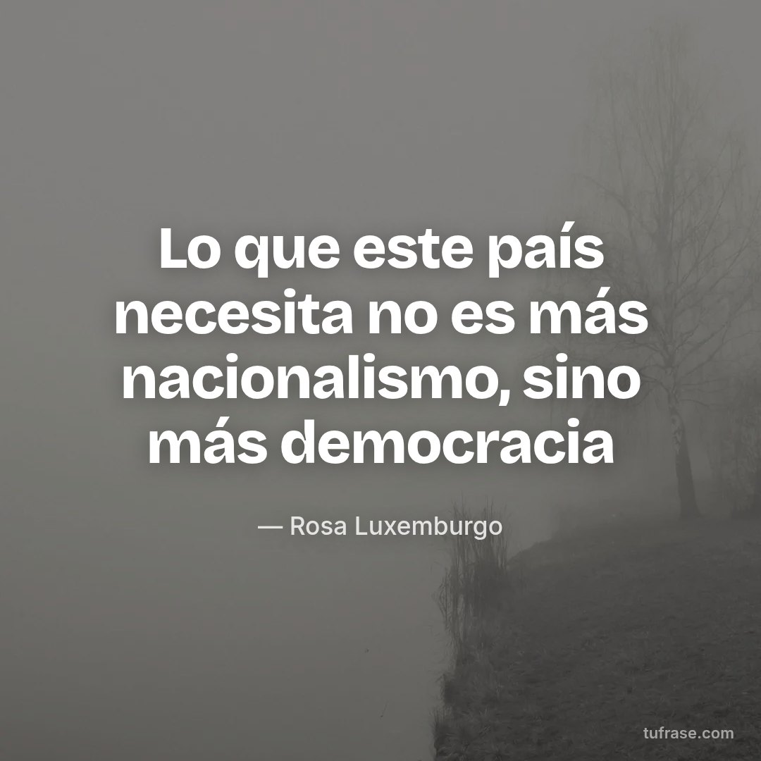Lo que este país necesita no es más nacionalismo, sino más democracia