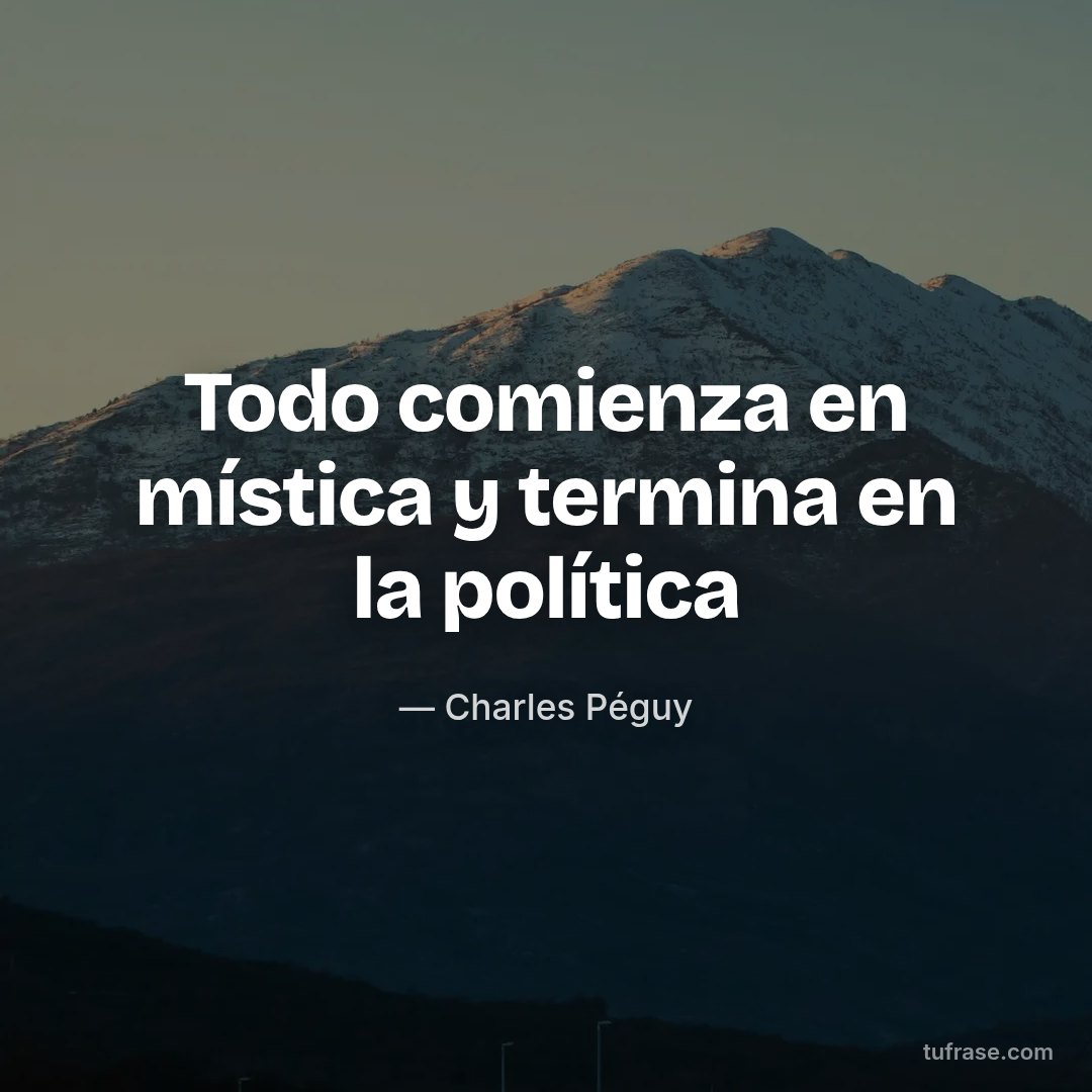 Todo comienza en mística y termina en la política
