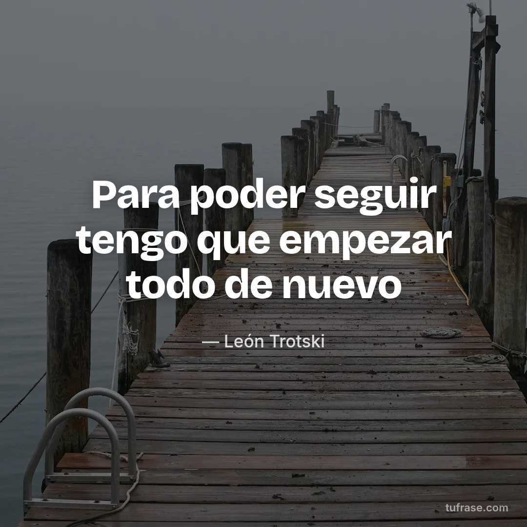 Para poder seguir tengo que empezar todo de nuevo
