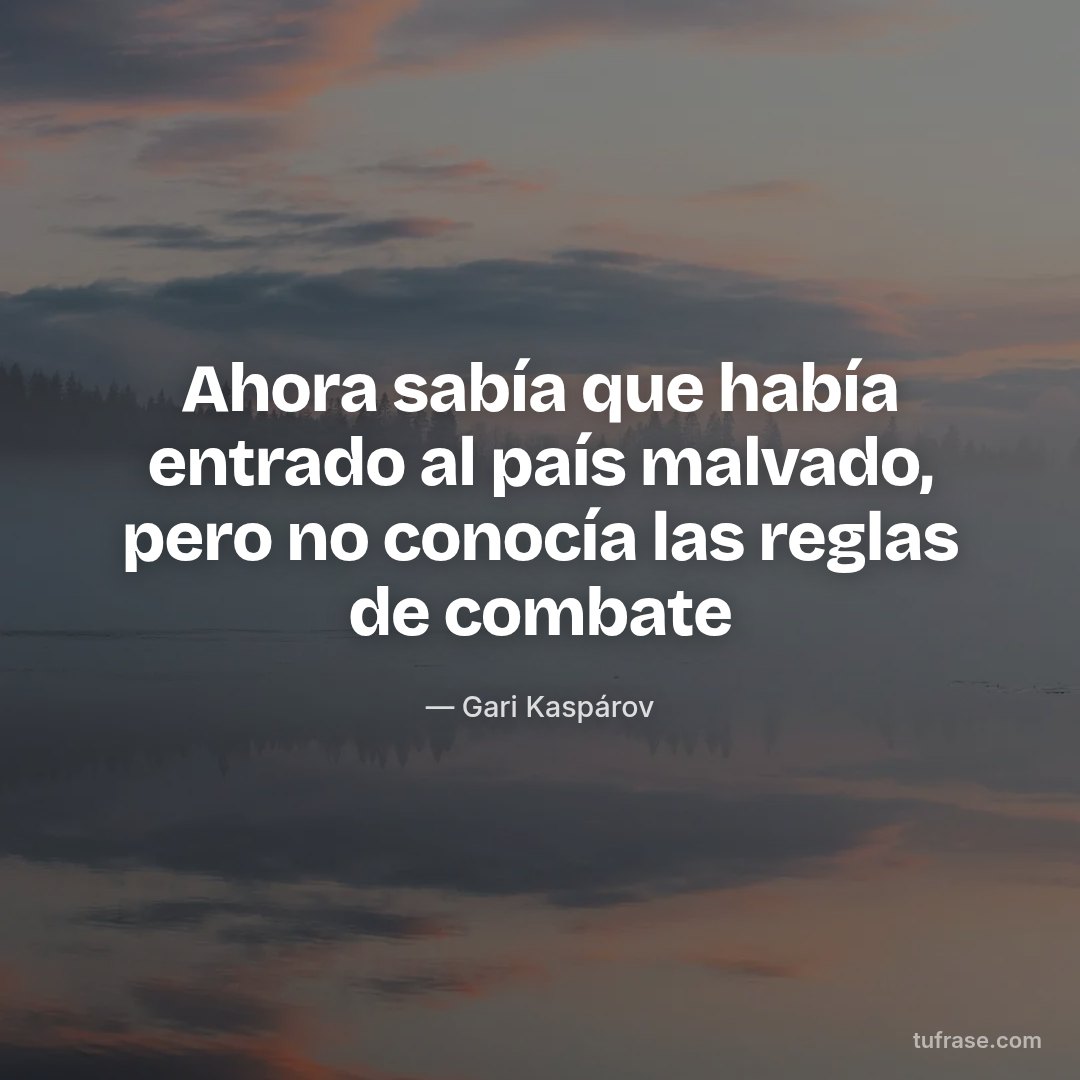 Ahora sabía que había entrado al país malvado, pero no conocía las reglas de combate