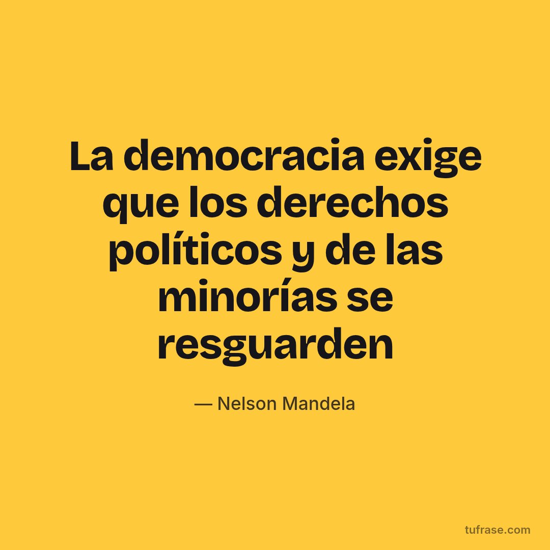 La democracia exige que los derechos políticos y de las minorías se resguarden