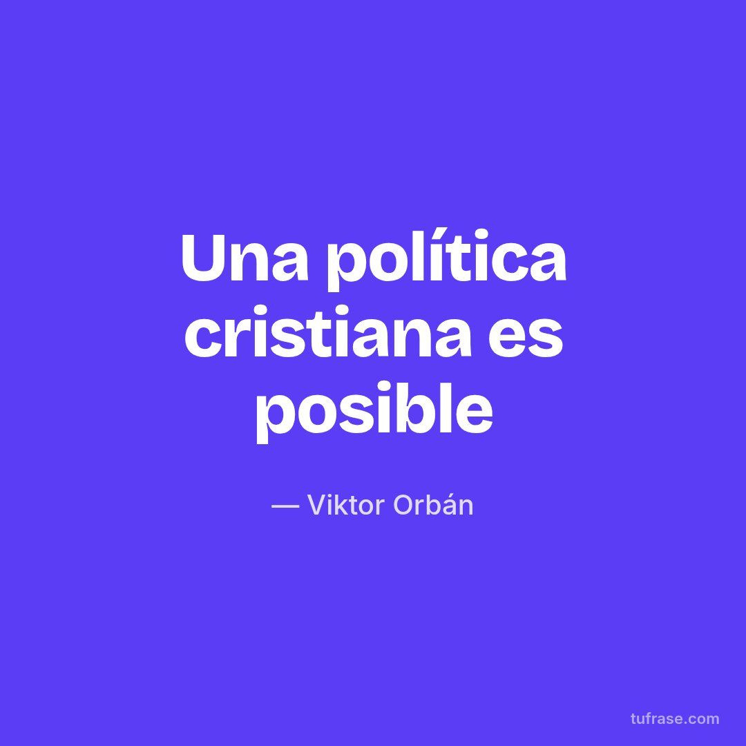 Una política cristiana es posible
