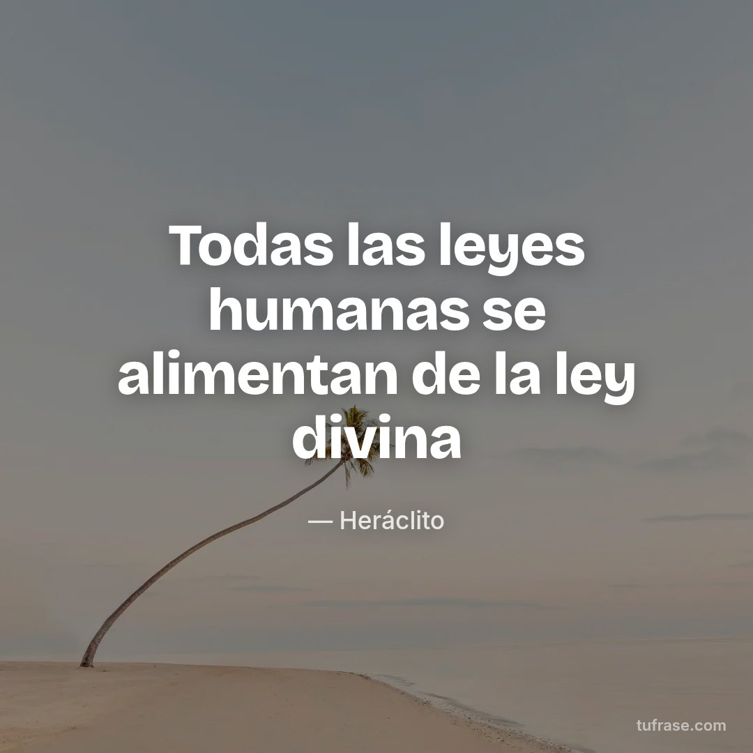 Todas las leyes humanas se alimentan de la ley divina