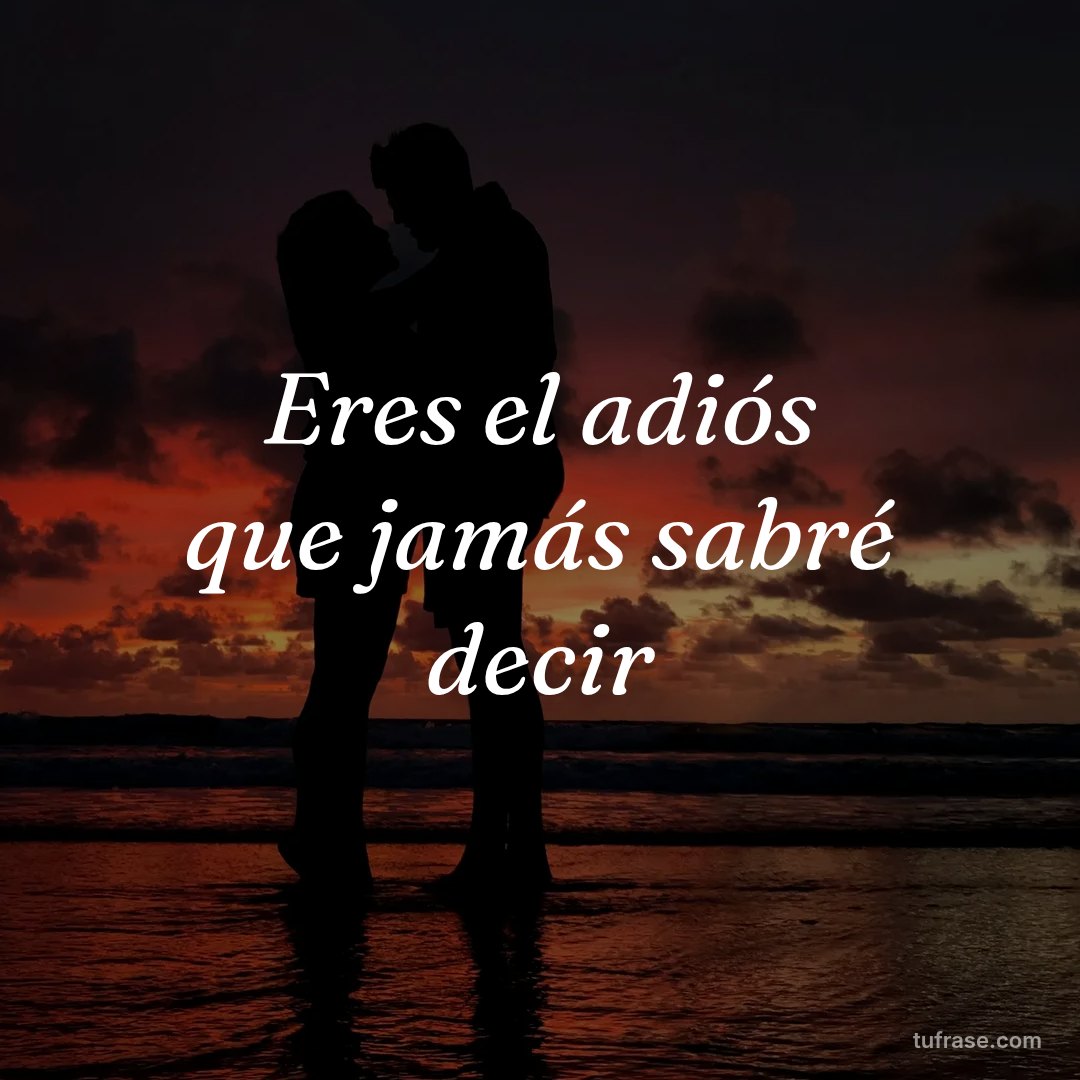 Eres el adiós que jamás sabré decir