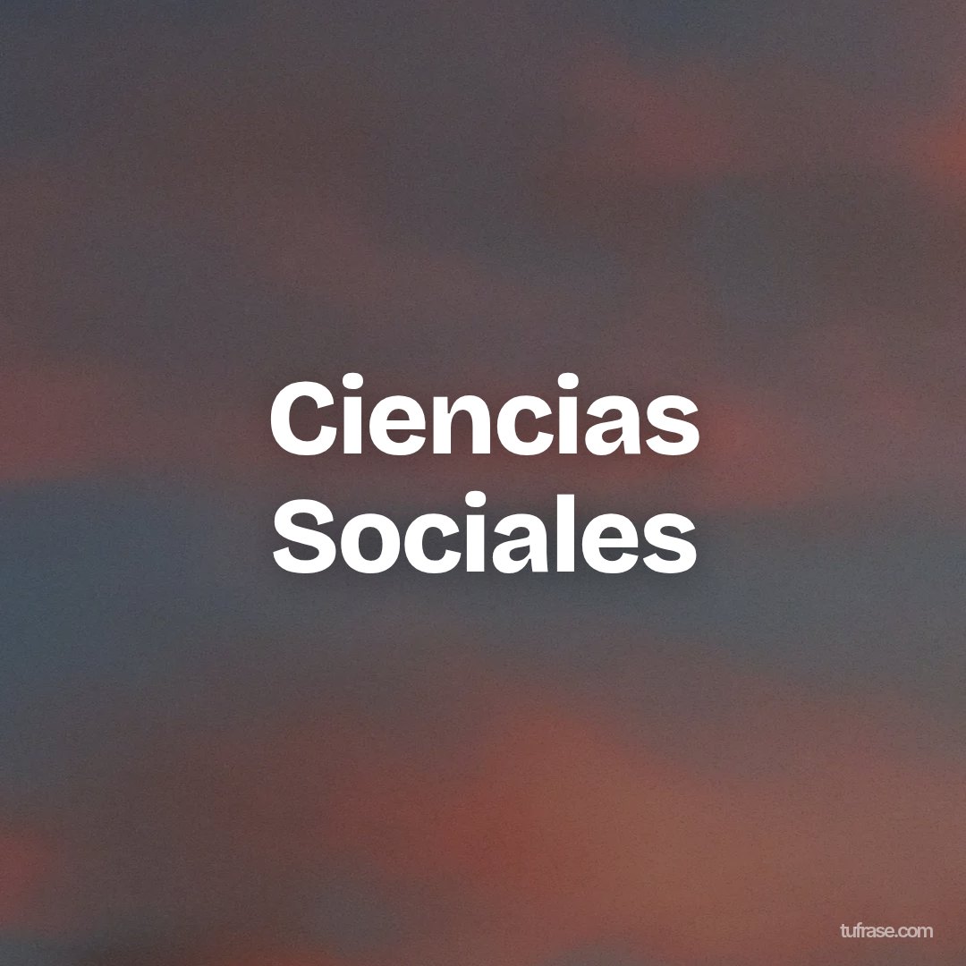 Ciencias Sociales