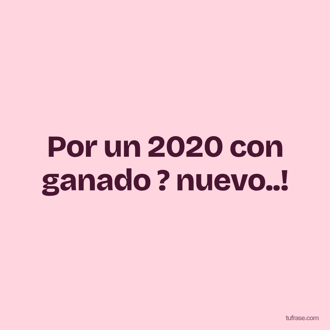 Por un 2020 con ganado ? nuevo..!