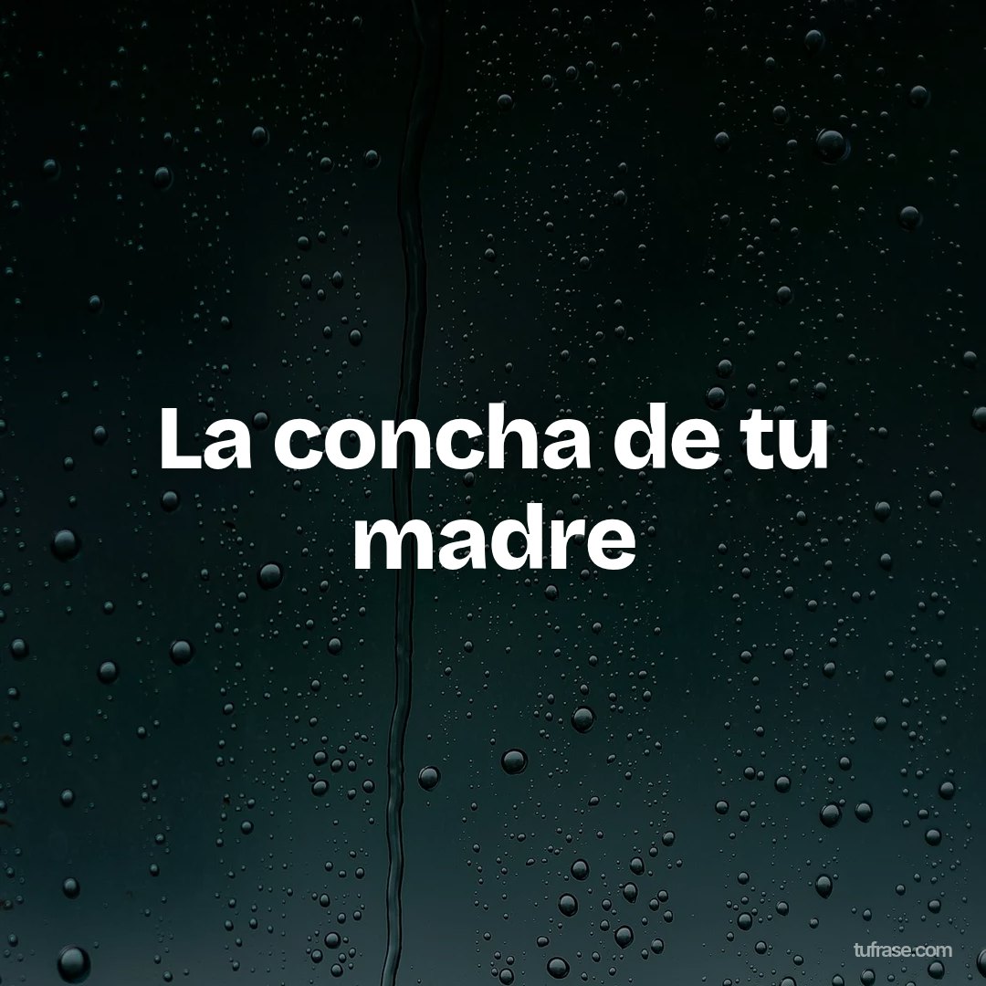 La concha de tu madre