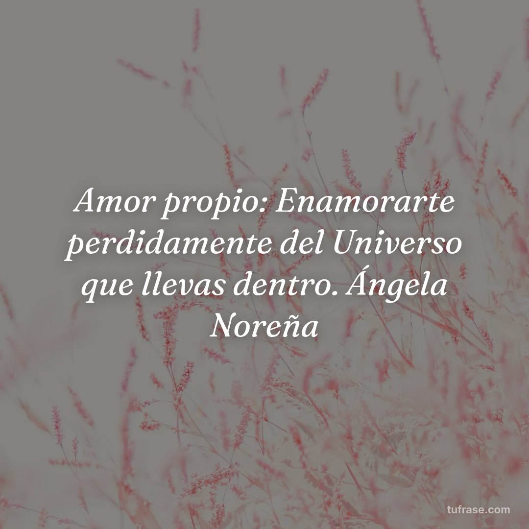 Amor propio: Enamorarte perdidamente del Universo que llevas dentro. Ángela Noreña