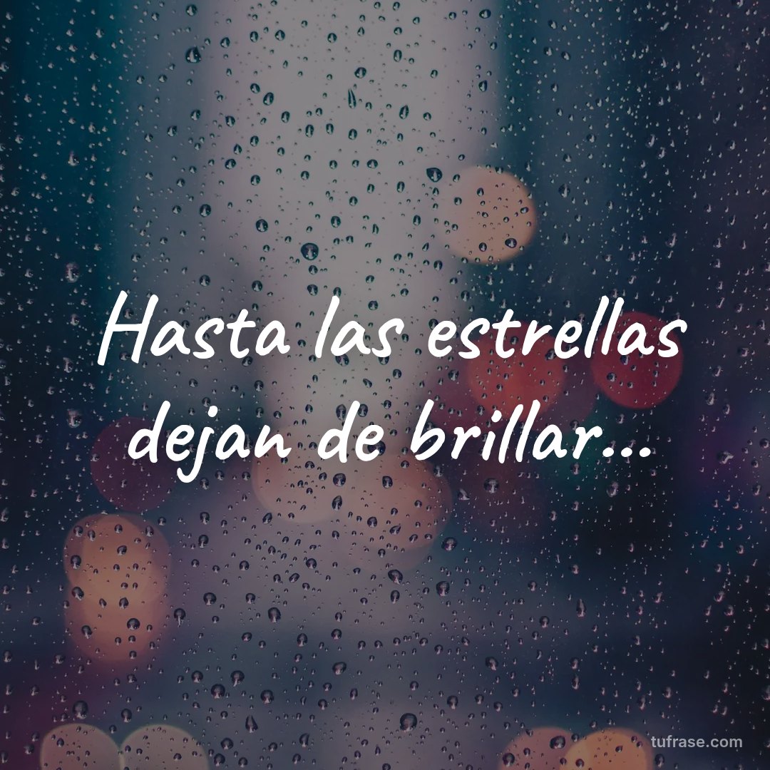 Hasta las estrellas dejan de brillar...