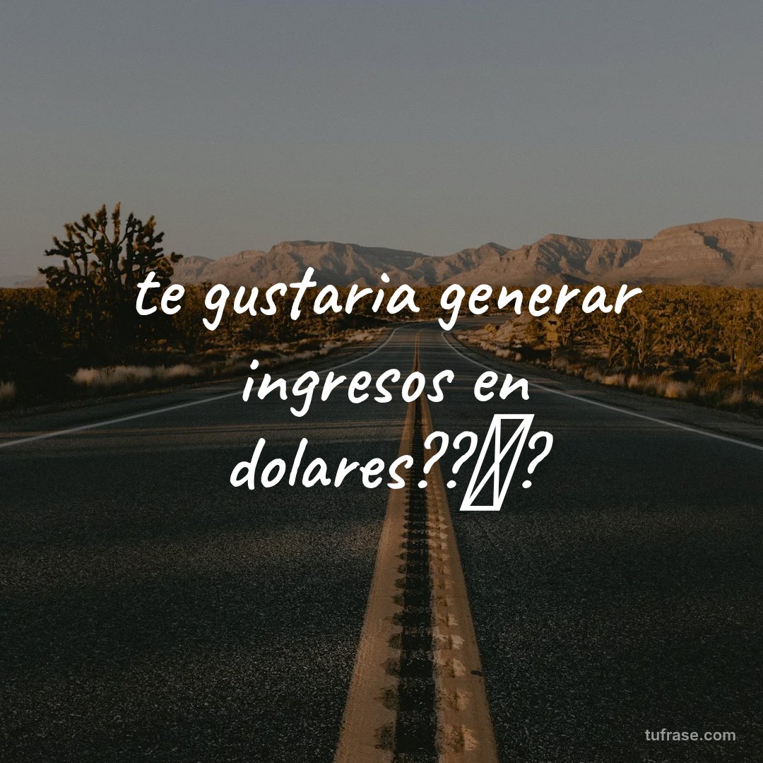 te gustaria generar ingresos en dolares??✅?