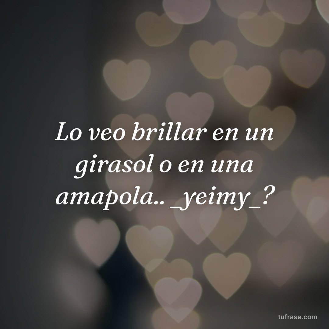 Lo veo brillar en un girasol o en una amapola.. _yeimy_?