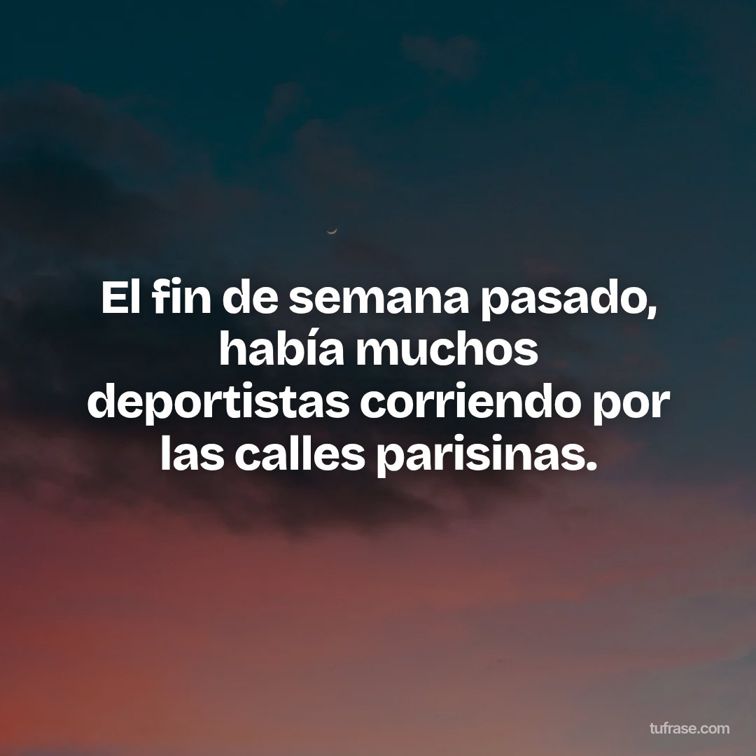 El fin de semana pasado, había muchos deportistas corriendo por las calles parisinas.