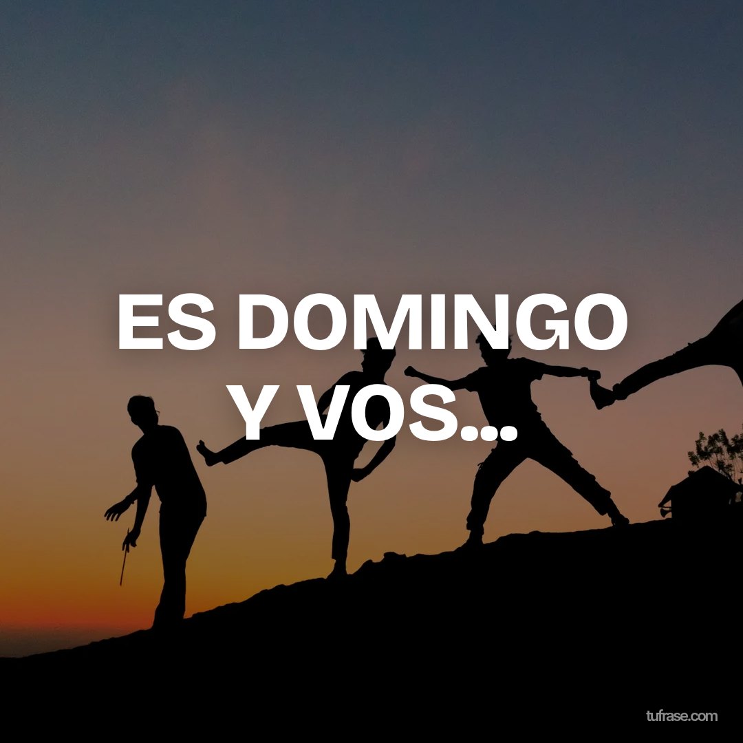 ES DOMINGO Y VOS...