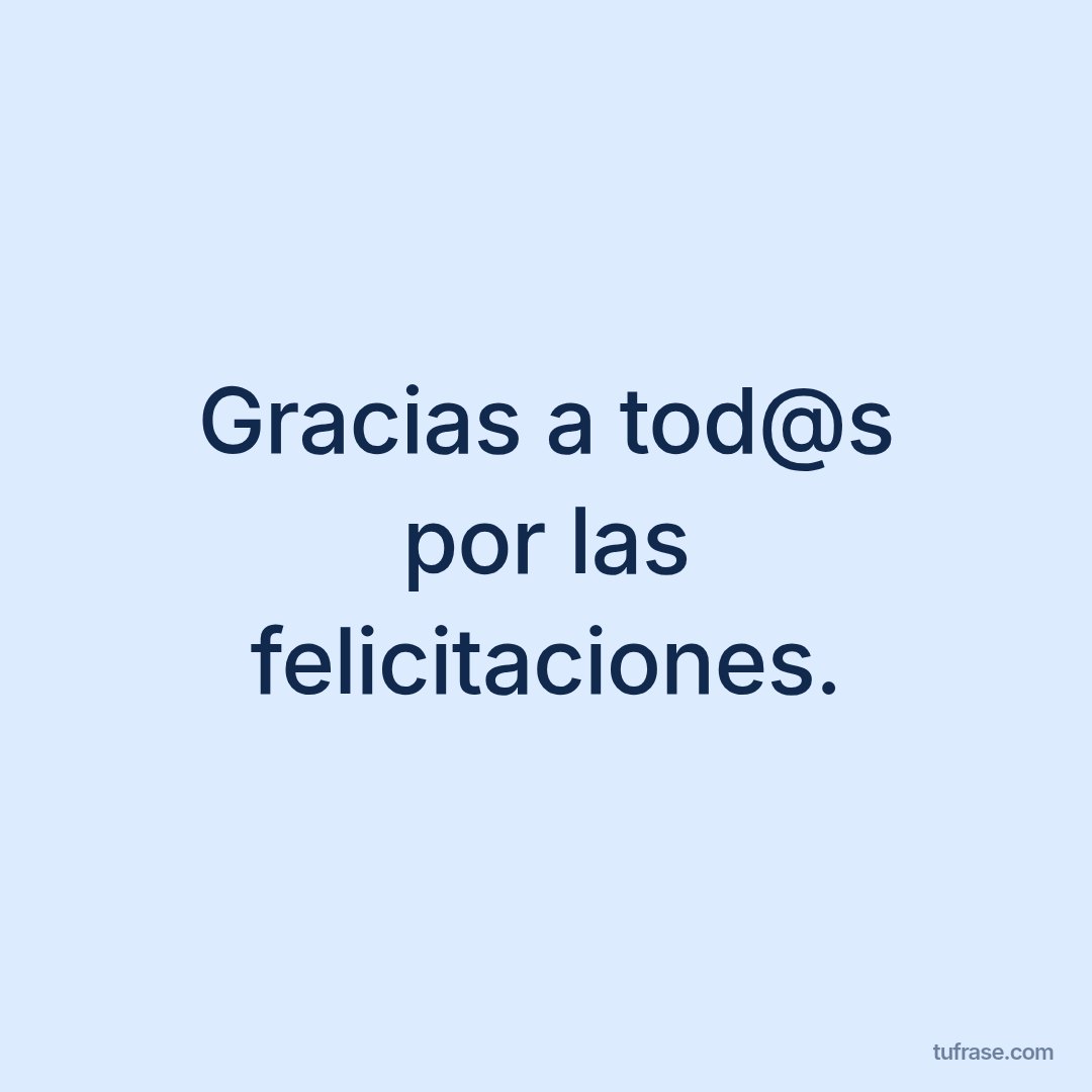 Gracias a tod@s por las felicitaciones.