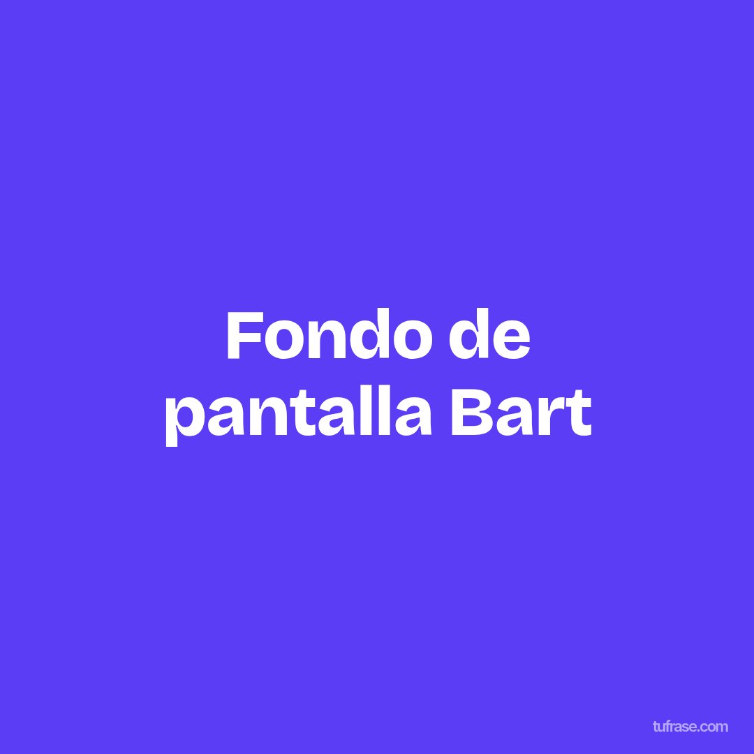 Fondo de pantalla Bart